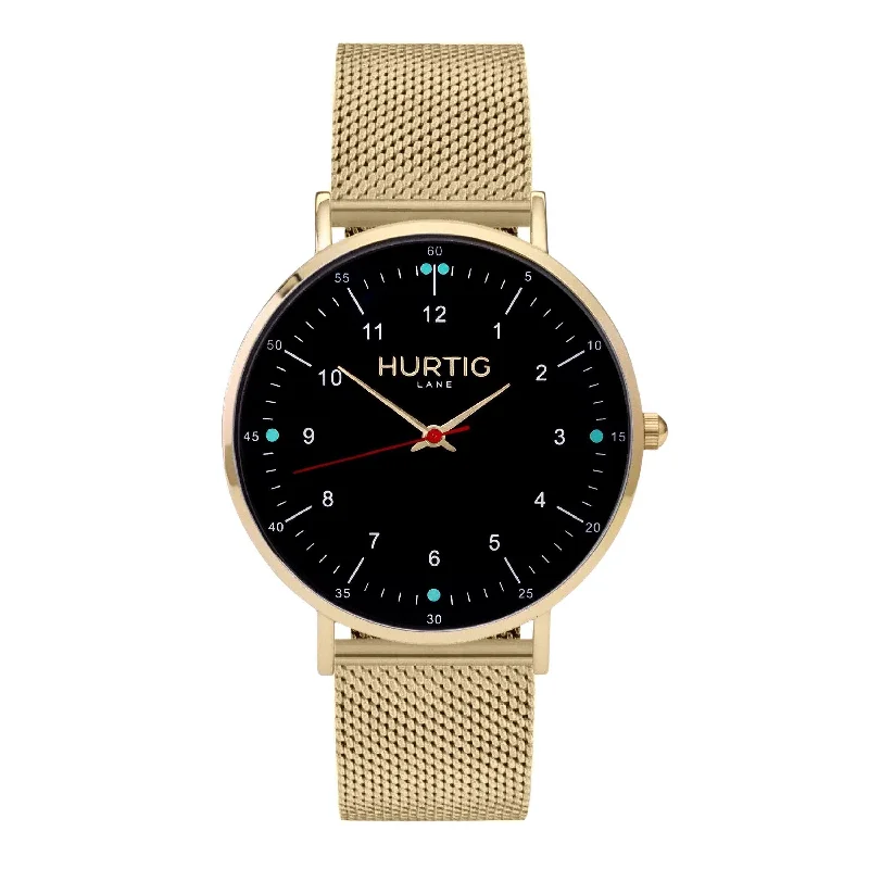 Moderna Stainless Steel Watch Gold, Black & Gold