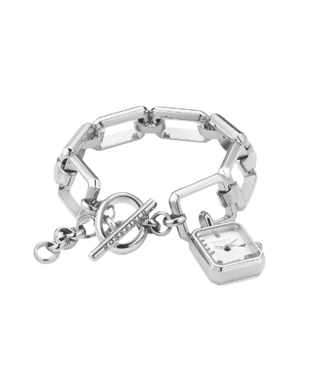 Rosefield Octagon Chain Silver Bracelet Watch SWSSS-O53