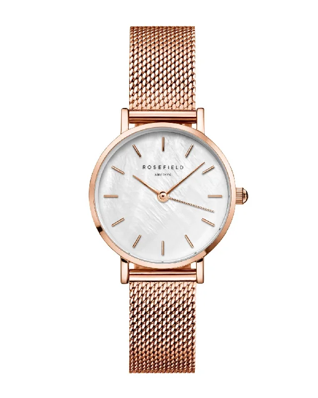 Rosefield The Small Edit White Rosegold Watch 26WR-265