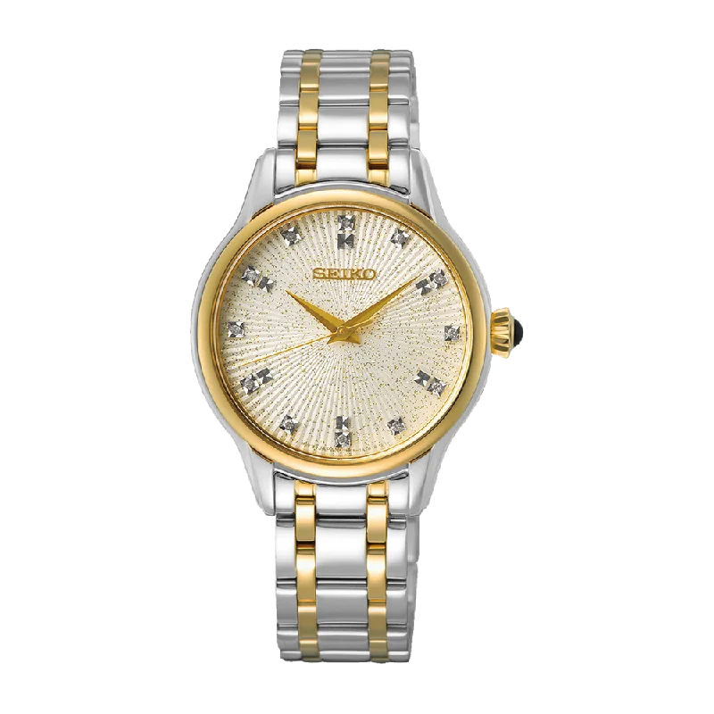 Seiko Two-Tone Dimond Marker Ladies Watch SRZ550P