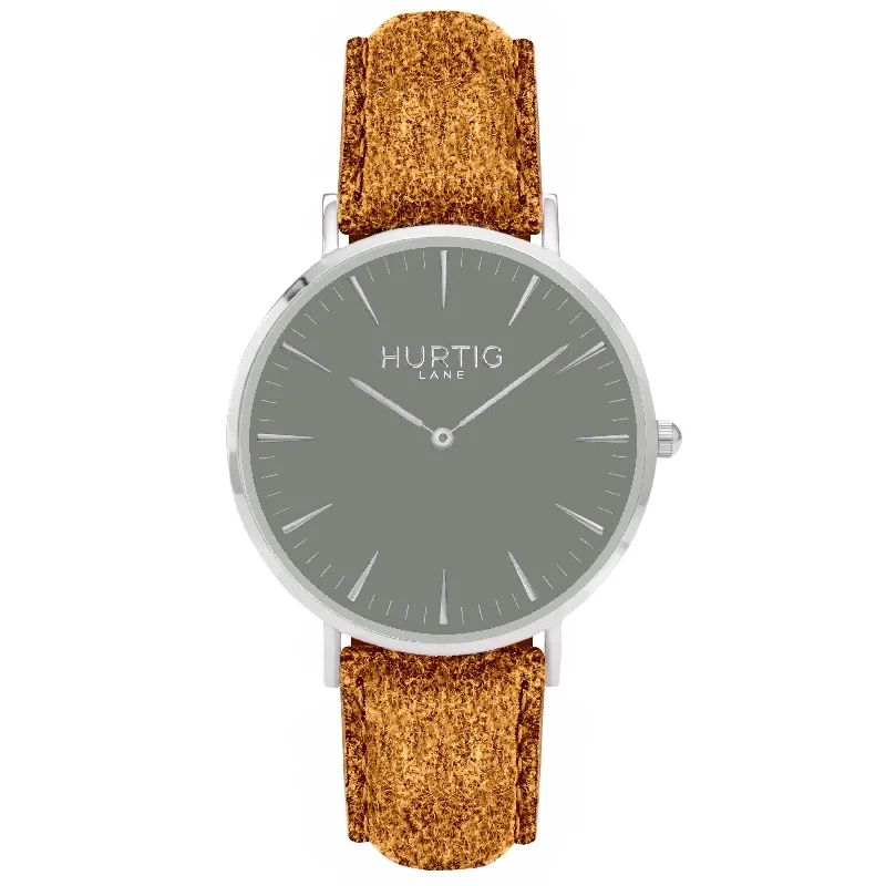 Hymnal Vegan Watch Tweed Silver, Grey & Camel Brown